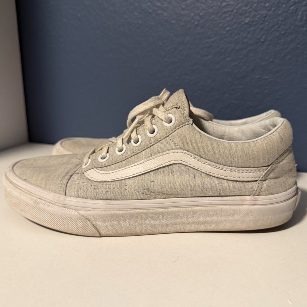 Vans Old Skool Light Gray With Small Flecks Size 7.5
